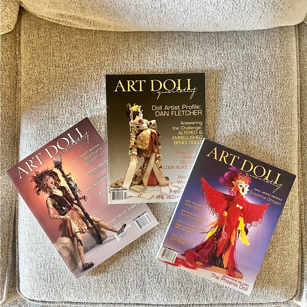 Art Doll Quarterly Magazine Lot of 3 Rare 2003-2005 Issues Mixed Media, Doll Art